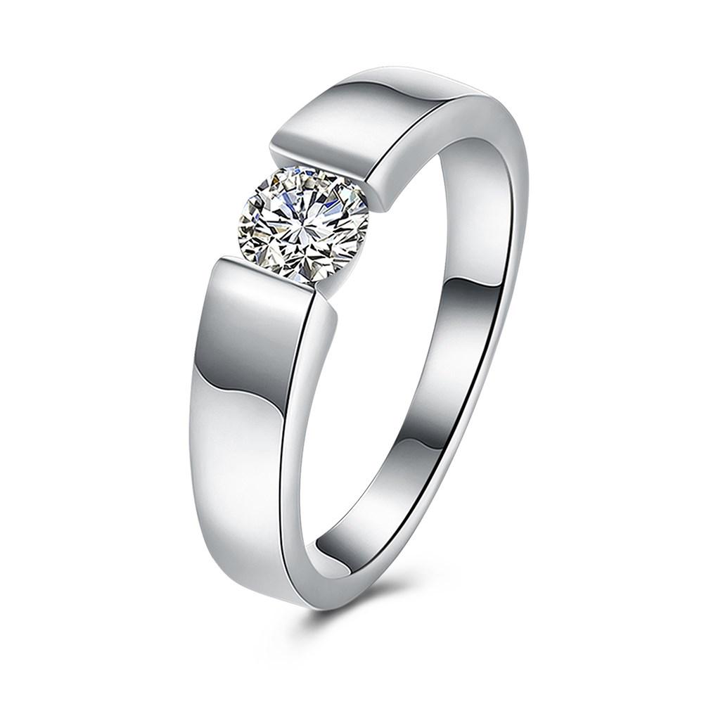 Charm 925 Sterling Silber Ringe für Damen Kristall Größe 7/8/9/10 Modeschmuck 10 von Joom DACH