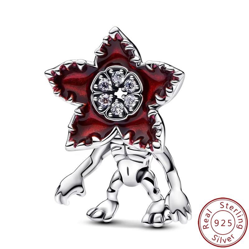 Charm Monster Aktivität Blumen Sterlingsilber Kupfer Anhänger Perlen Original Damen Armbänder Armreifen DIY Schmuck Geschenke von Joom DACH