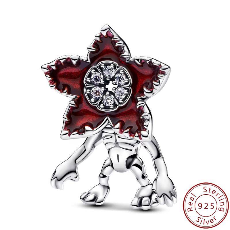 Charm Monster Aktivität Blumen Sterlingsilber Kupfer Anhänger Perlen Original Damen Armbänder Armreifen DIY Schmuck Geschenke von Joom DACH