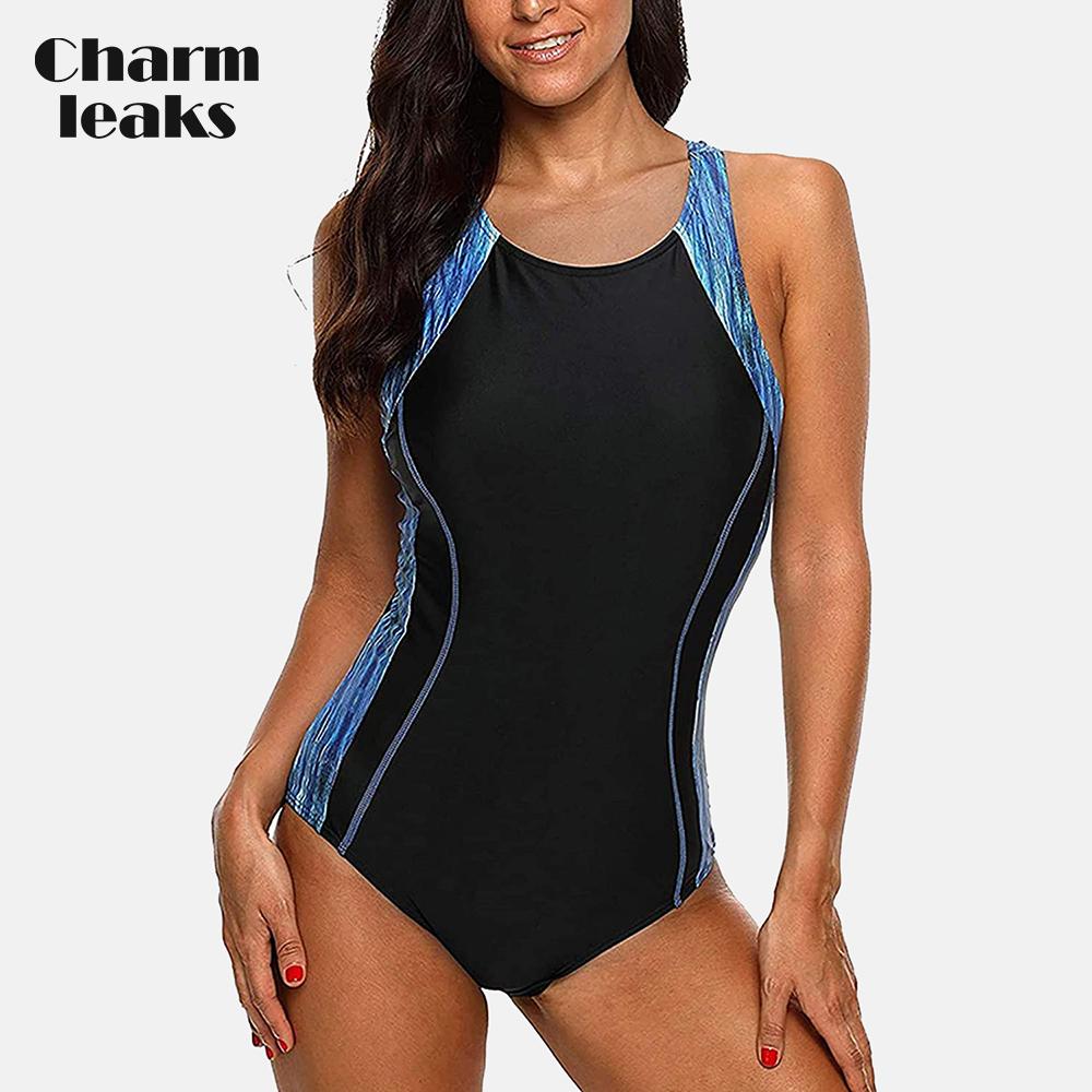 CharmLeaks Sport-Racerback-Einteiler-Badeanzug für Damen XL von Joom DACH