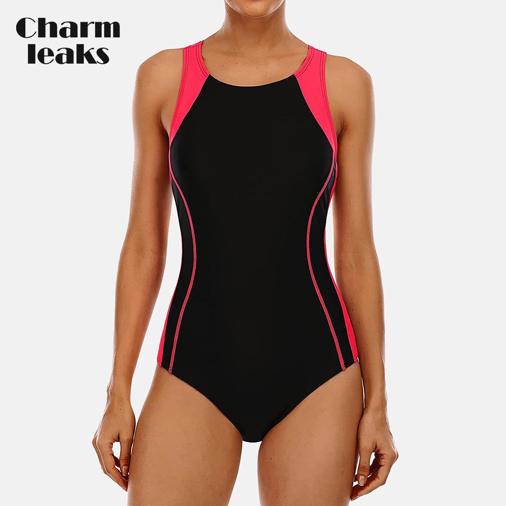 CharmLeaks Sport-Racerback-Einteiler-Badeanzug für Damen XS von Joom DACH