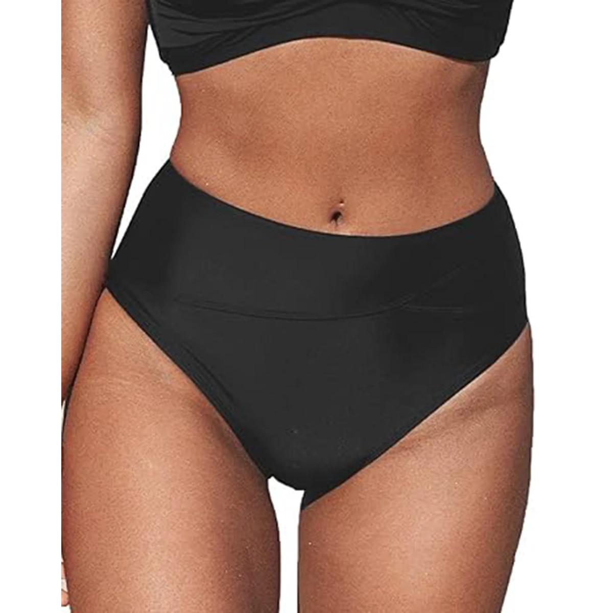 Charmleaks Damen-Badehose mit niedriger Taille, solide Badehose, Tankini-Bikinihose XXL von Joom DACH