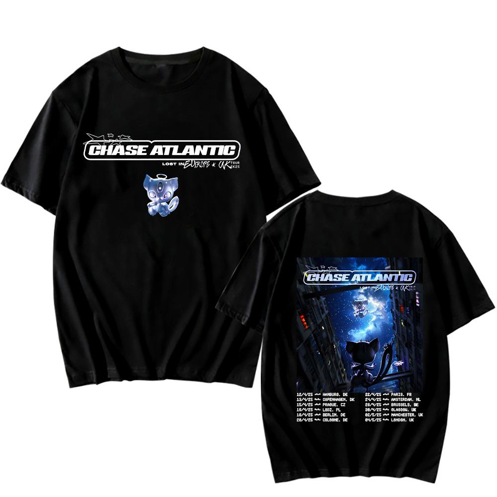 Chase Atlantic Lost In Europe und UK Tour T-Shirts Neue Baumwoll-T-Shirts Hochwertige Kurzarmshirts Damen Herren Übergroße T-Shirts M schwarz Chase Atlantic Lost In Europe und UK Tour T-Shirts Neue Baumwoll-T-Shirts Hochwertige Kurzarmshirts Damen Herren Übergroße T-Shirts M schwarz von Joom DACH