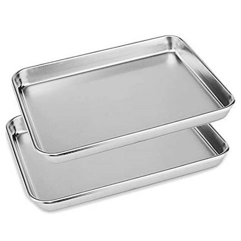 Chef 1 Stück Toaster Geschirr Kochgeschirr Kekse Backformen Backbleche Küche Dampfgarer Backblech 23x17x2.5cm von Joom DACH