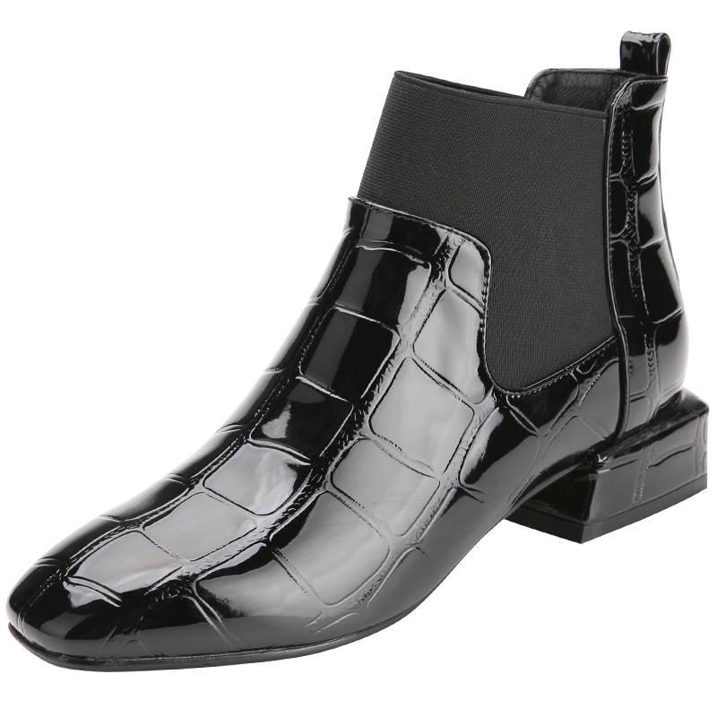 Chelsea Booties Stiefeletten Damen Kurze Lackleder Dicken High Heels Botas Winterschuhe 39 schwarz Chelsea Booties Stiefeletten Damen Kurze Lackleder Dicken High Heels Botas Winterschuhe 39 schwarz von Joom DACH