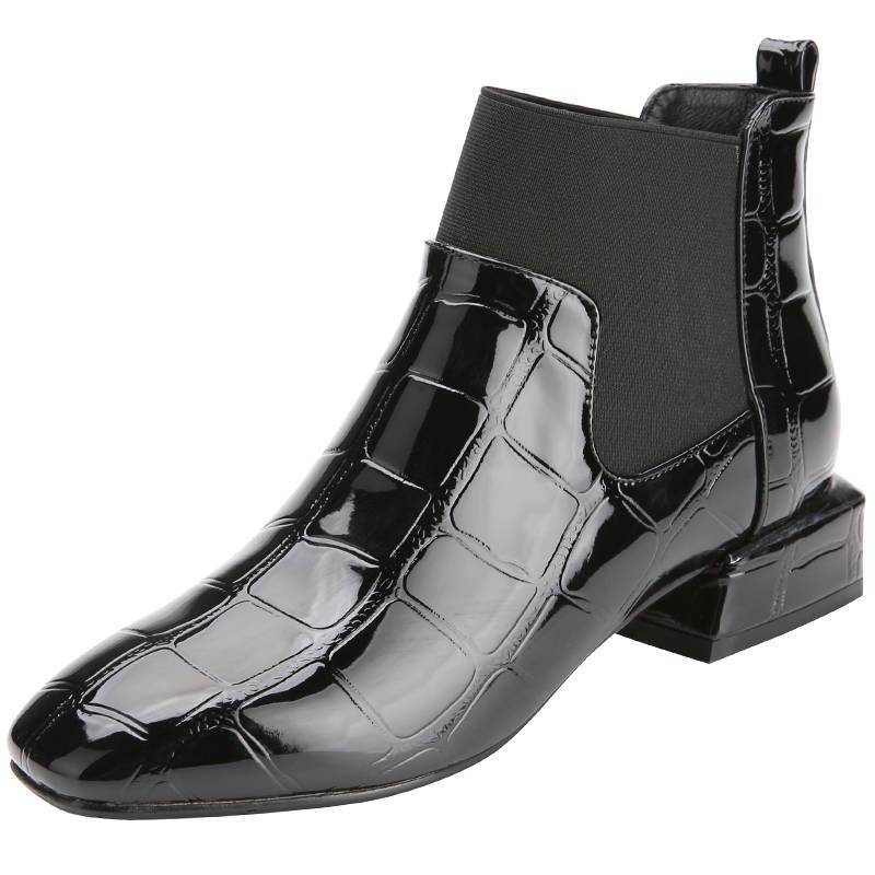 Chelsea Booties Stiefeletten Damen Kurze Lackleder Dicken High Heels Botas Winterschuhe 39 schwarz Chelsea Booties Stiefeletten Damen Kurze Lackleder Dicken High Heels Botas Winterschuhe 39 schwarz von Joom DACH