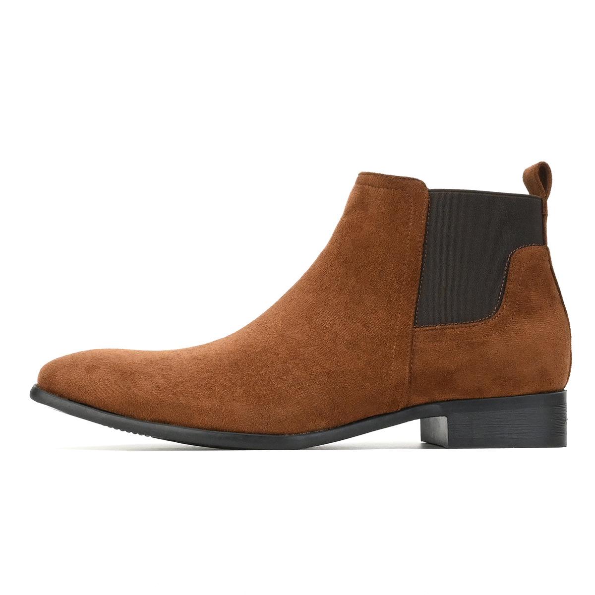 Chelsea Boots für Herren – vielseitige, modische Stiefeletten mit quadratischer Zehenpartie 43 von Joom DACH