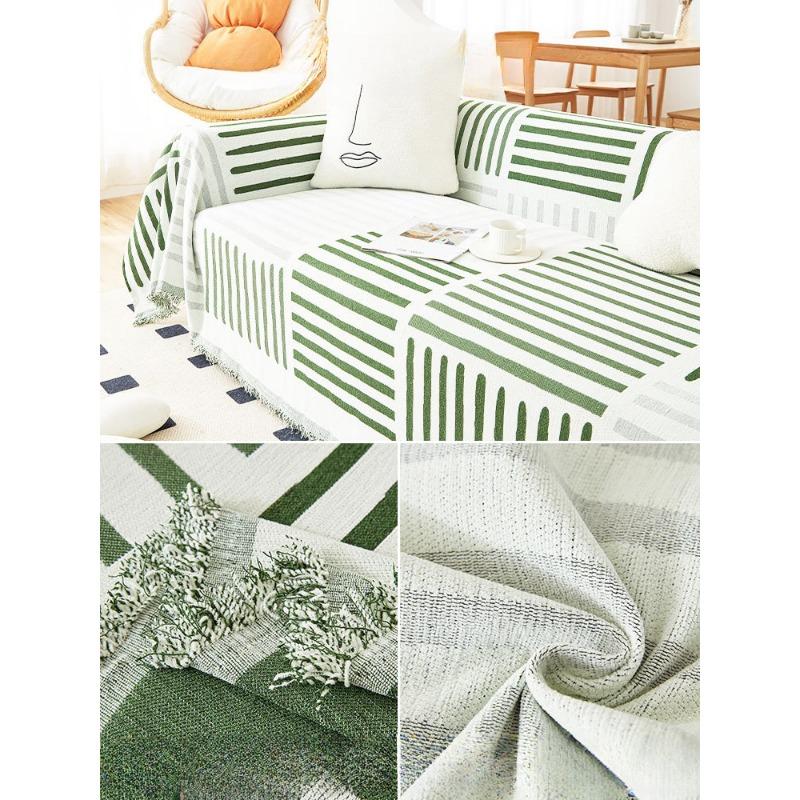 Chenille Sofabezug Stoff Ins Style Sofabezug Vollbezug Vier Jahreszeiten Universal Doppelt Verdicktes Sofa Handtuch Sofadecke 180*130cm von Joom DACH