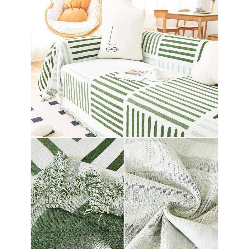 Chenille Sofabezug Stoff Ins Style Sofabezug Vollbezug Vier Jahreszeiten Universal Doppelt Verdicktes Sofa Handtuch Sofadecke 180*130cm von Joom DACH