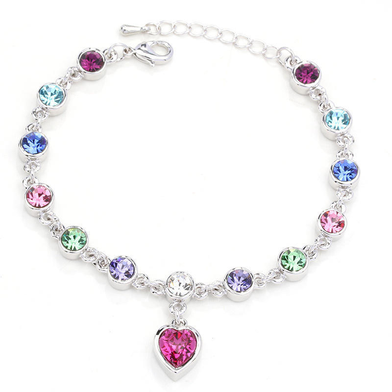 Cherish Love Kristall-Armband, Mädchen-Accessoires, Modeschmuck, Damen-schönes Glücksarmband bunt von Joom DACH