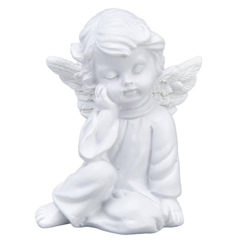 Cherub Statue Kunstharzmaterial Lieblicher Stil Weiß Babyfiguren für Party von Joom DACH