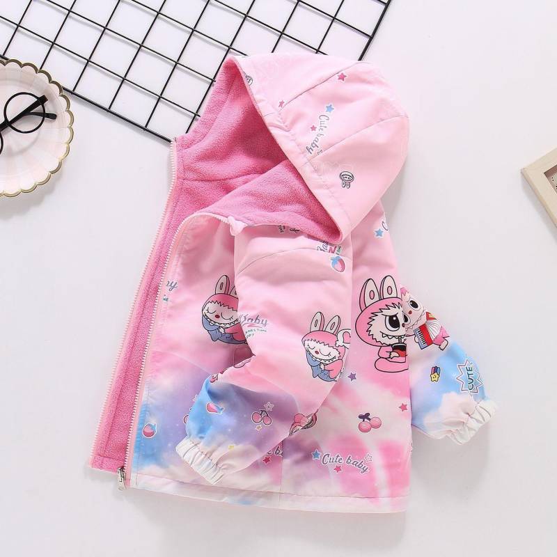 Kinder LBB Wendemantel, weiter Mantel für Mädchen Frühling und Herbst 120cm von Joom DACH