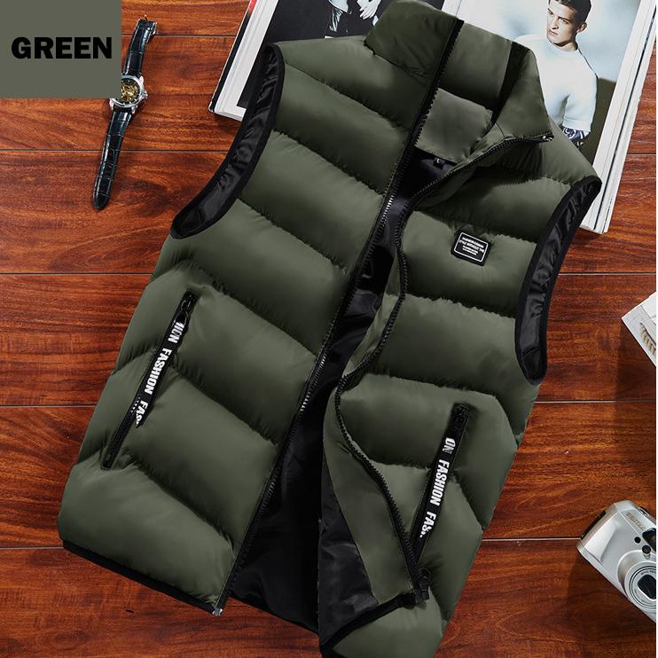 ChiliDay Mode Herren Jacke Ärmellose Weste Thermo Weiche Westen Freizeitmäntel Männliche Baumwolle Herrenweste Männer Verdickte Weste L grün von Joom DACH