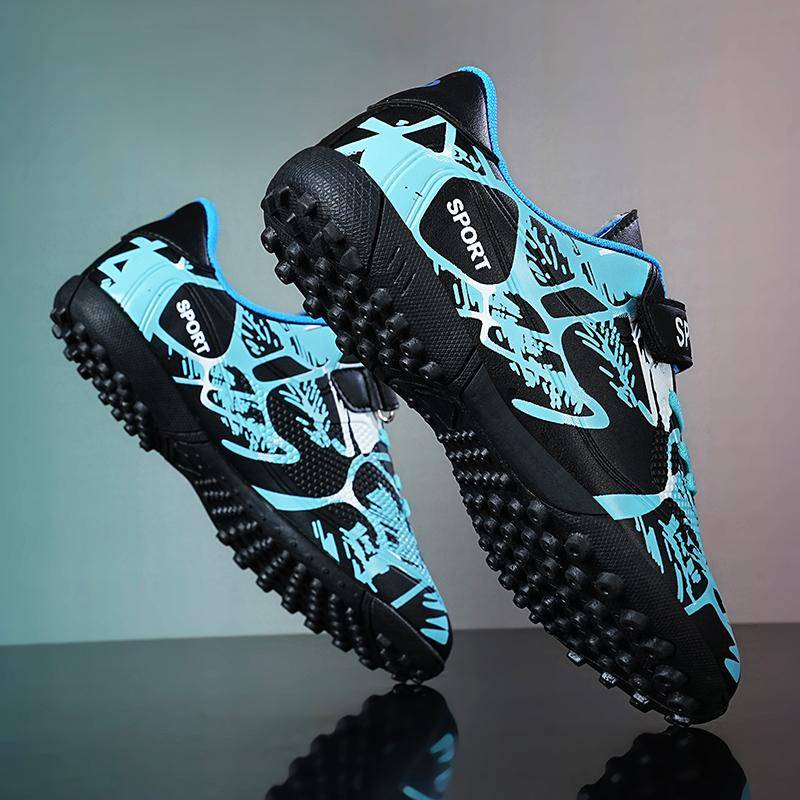 Chindren Fußballschuhe Kinder Fußballschuhe Junge Mädchen Professionelle Fußballschuhe Rutschfeste Chaussure Fußball TF/FG Outdoor Fußballschuhe 34 von Joom DACH