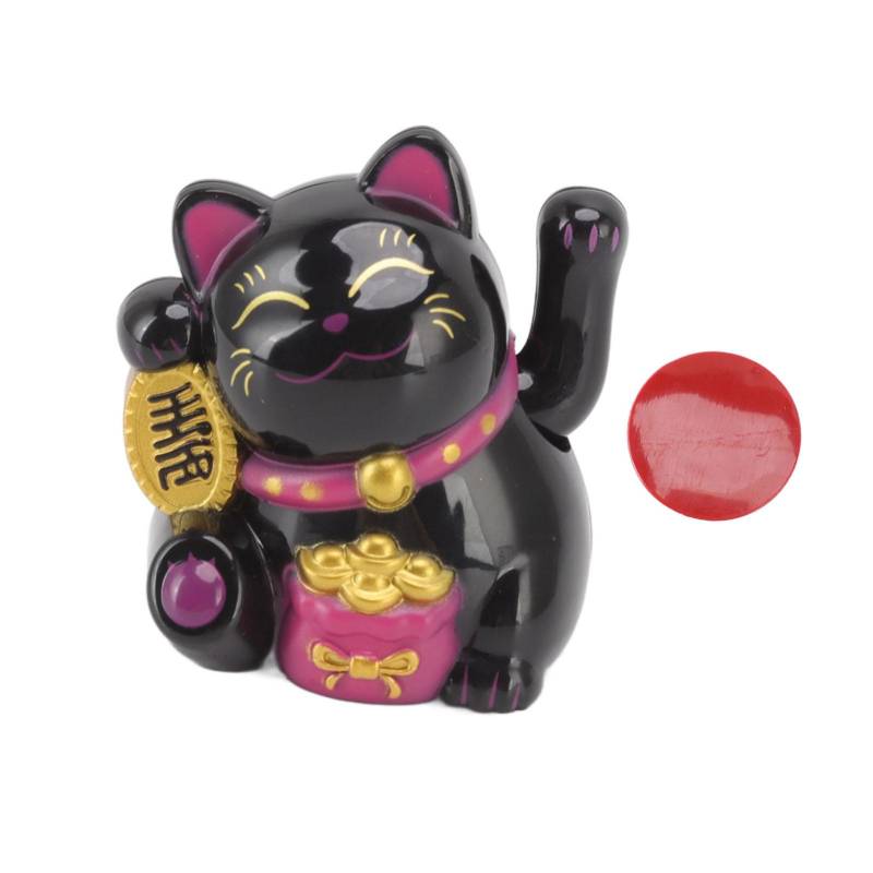 Chinese Lucky Cat Fortune Cat Decoration Waving Arm Solar Light Induction Statue Figurine For Home von Joom DACH