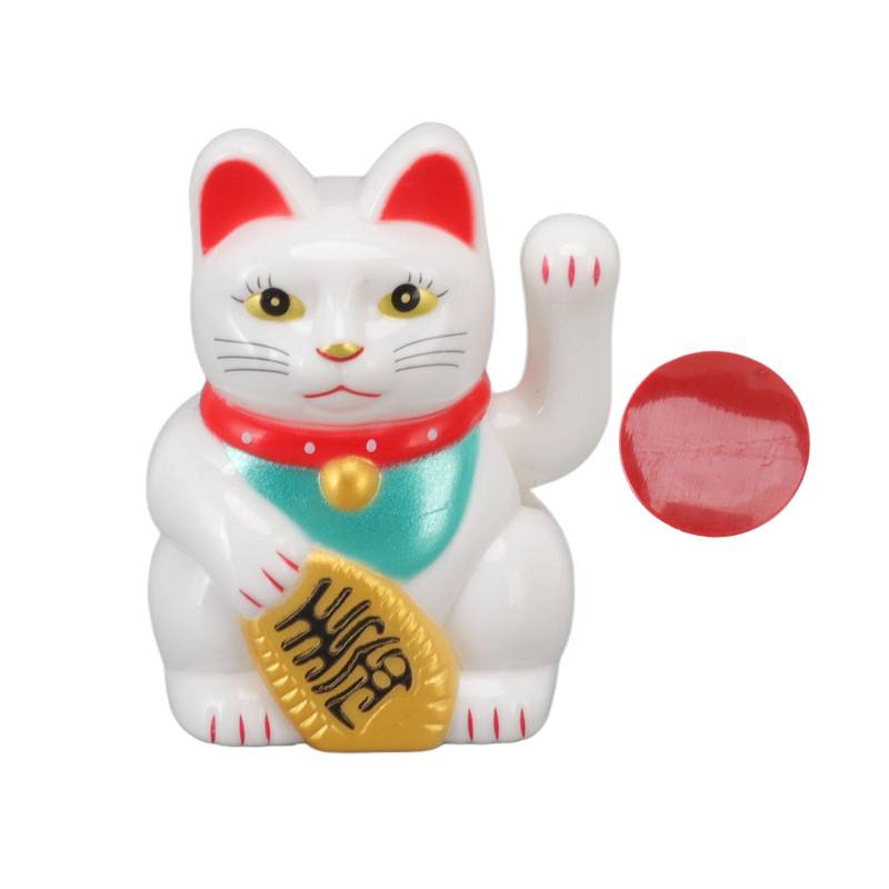 Chinese Lucky Cat Fortune Cat Decoration Waving Arm Solar Light Induction Statue Figurine For Home von Joom DACH