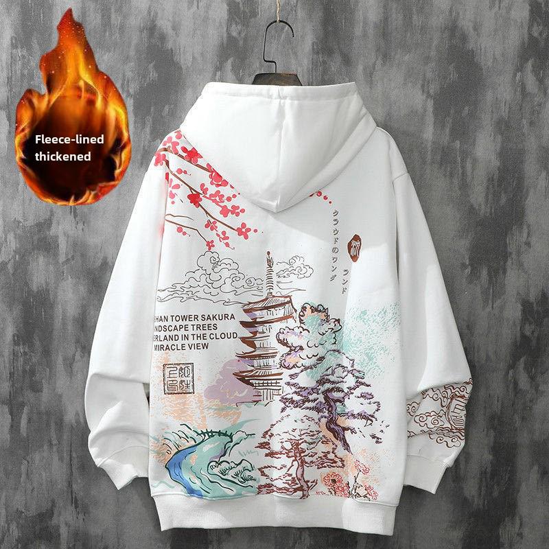Chinesisch inspirierter Kapuzenpullover: Trendiger Oversized-Schnitt für Paare, Männer & Frauen - Perfekt für den Campus-Stil im Frühling und Herbst 4XL von Joom DACH
