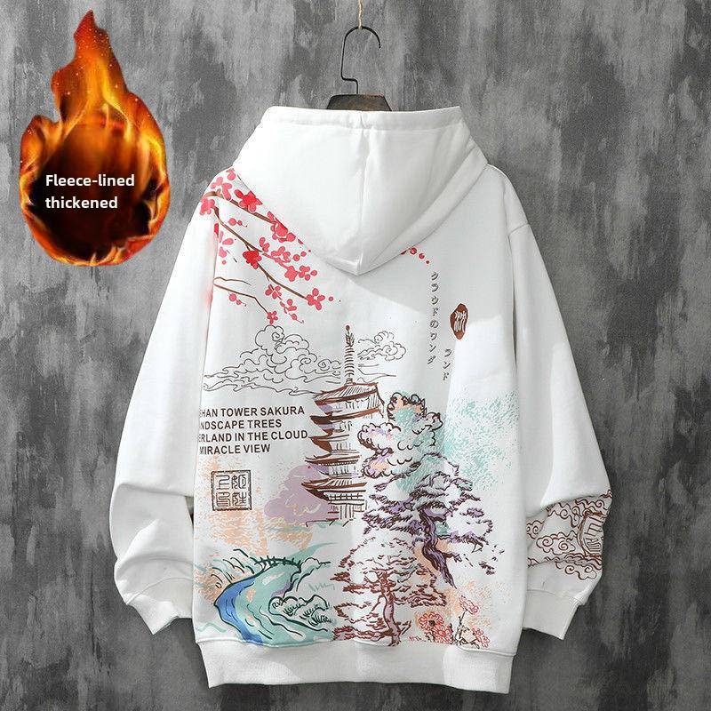 Chinesisch inspirierter Kapuzenpullover: Trendiger Oversized-Schnitt für Paare, Männer & Frauen - Perfekt für den Campus-Stil im Frühling und Herbst 4XL von Joom DACH