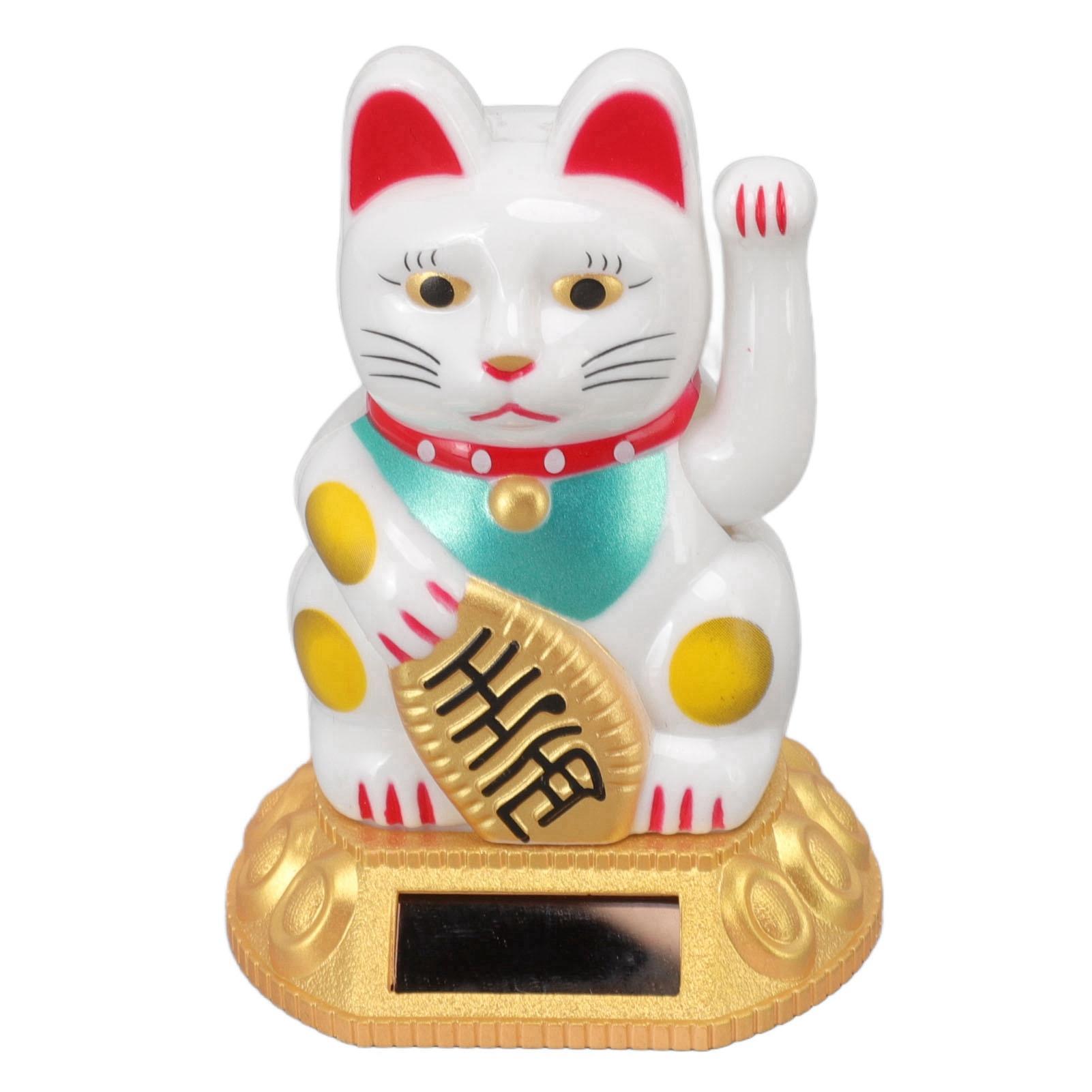Chinesische Glückliche Katze Dekoration Winken Arm Solar Licht Induktion Statue Figurine Für Home Auto von Joom DACH