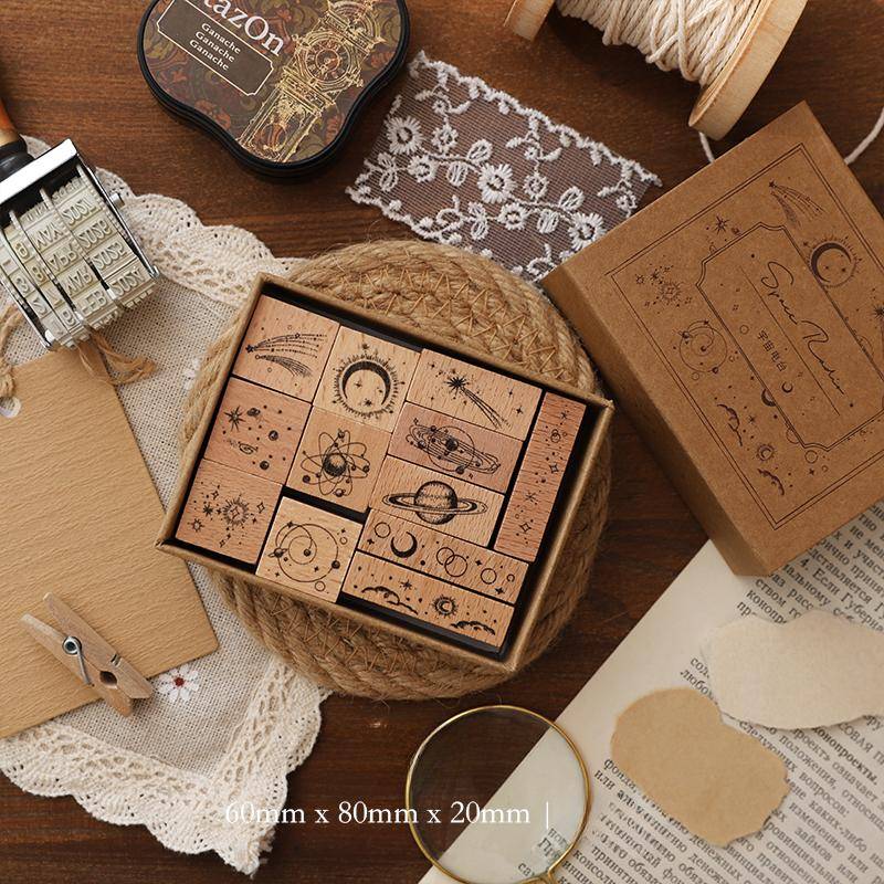 Chinesische Zeichen Nummer Universum Blume Woche Holz Stempel Scrapbooking Deco DIY Handwerk Standard Holz Stempel B von Joom DACH