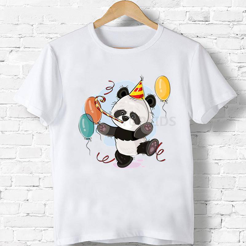 Chlidren T-Shirt Jungen/Mädchen Alles Gute zum Geburtstag Panda Nummer 1-9 Bogendruck T-Shirt Baby Cartoon Lustiges T-Shirt Kinder Geschenk Kleidung 2T(90) von Joom DACH