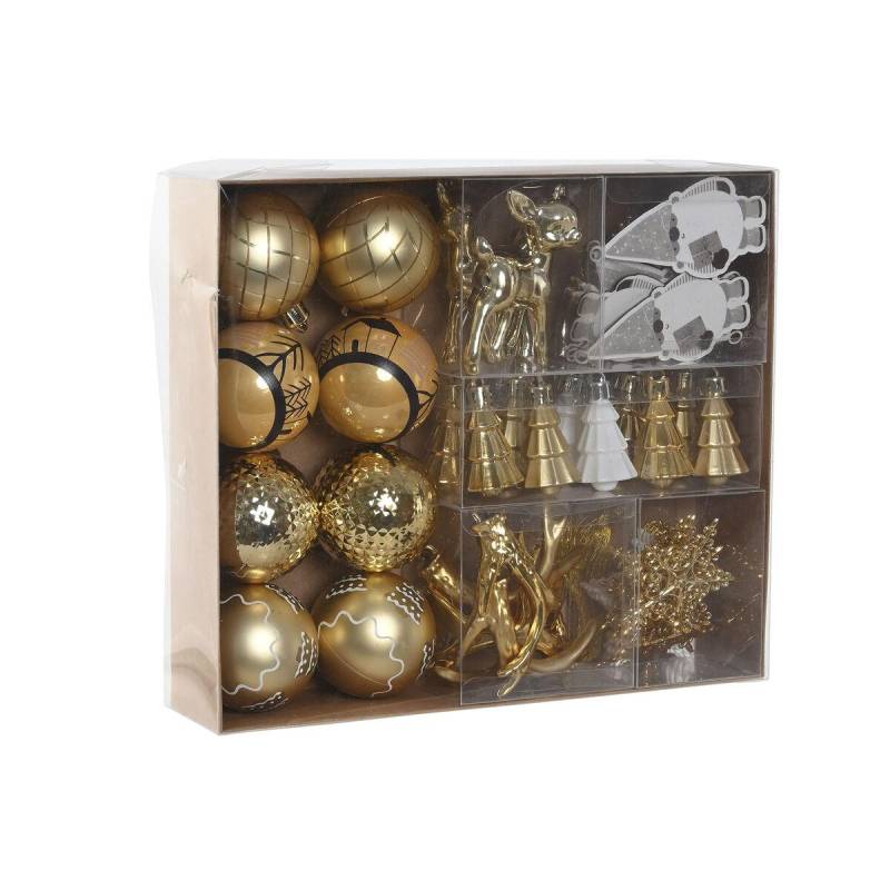 Christmas Baubles Home ESPRIT Golden Polyethylene 28 x 6 x 24 cm (55 Pieces) von Joom DACH