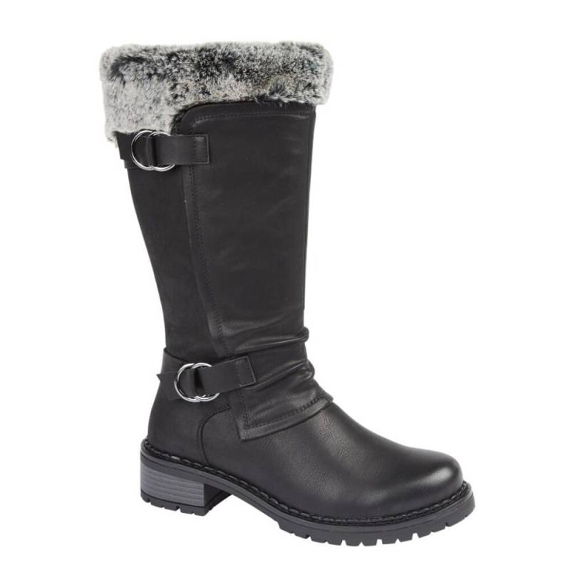 Cipriata Damen/Damen PU Stiefel mit mittlerer Wade 3 UK schwarz von Joom DACH