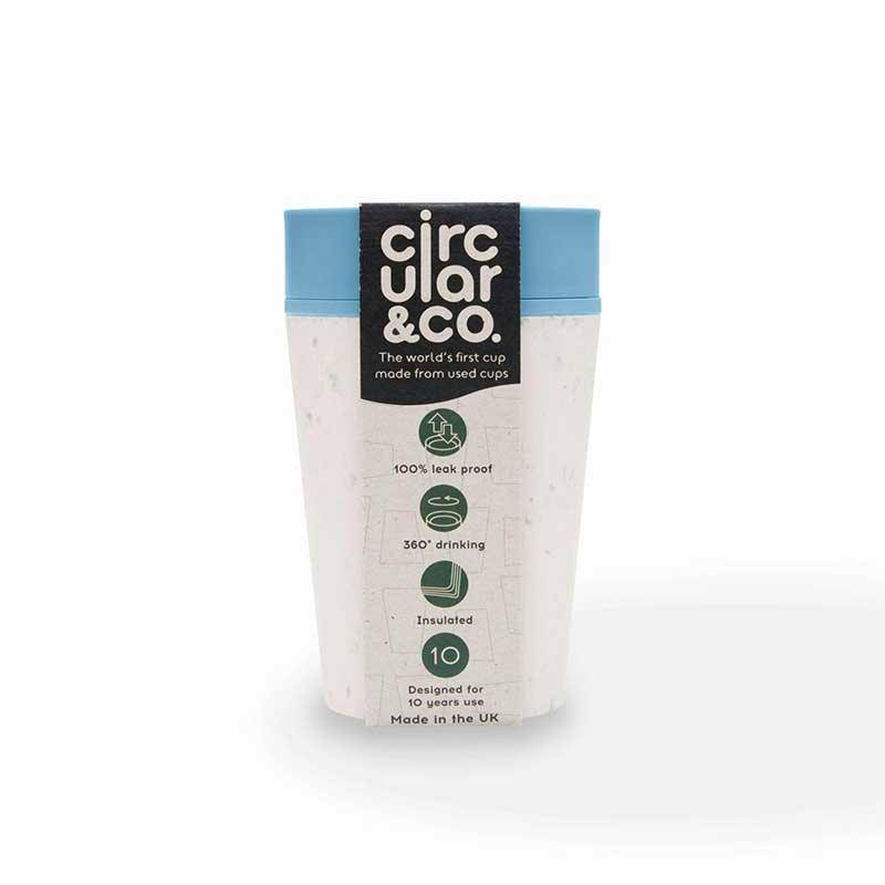 Circular & Co Wiederverwendbarer Kaffeebecher - Creme & Faraway Blue 237 ml 8oz von Joom DACH