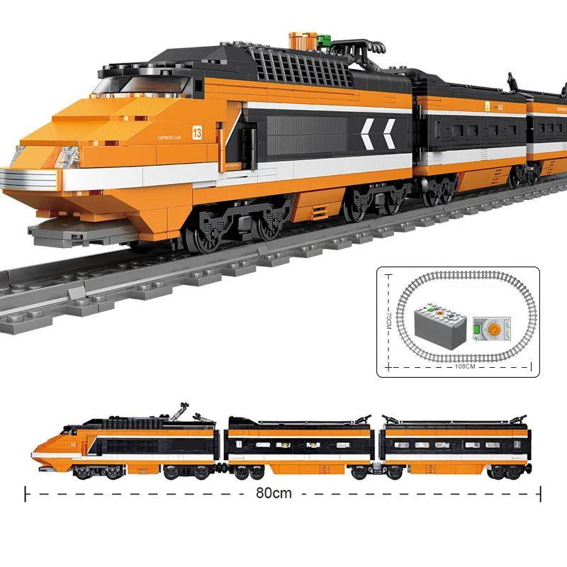 City Power Functions Hochgeschwindigkeitszug Eisenbahn Express mit Gleisen Bausteinblock Modell Jungen Kinder Lerngeschenk No Box von Joom DACH