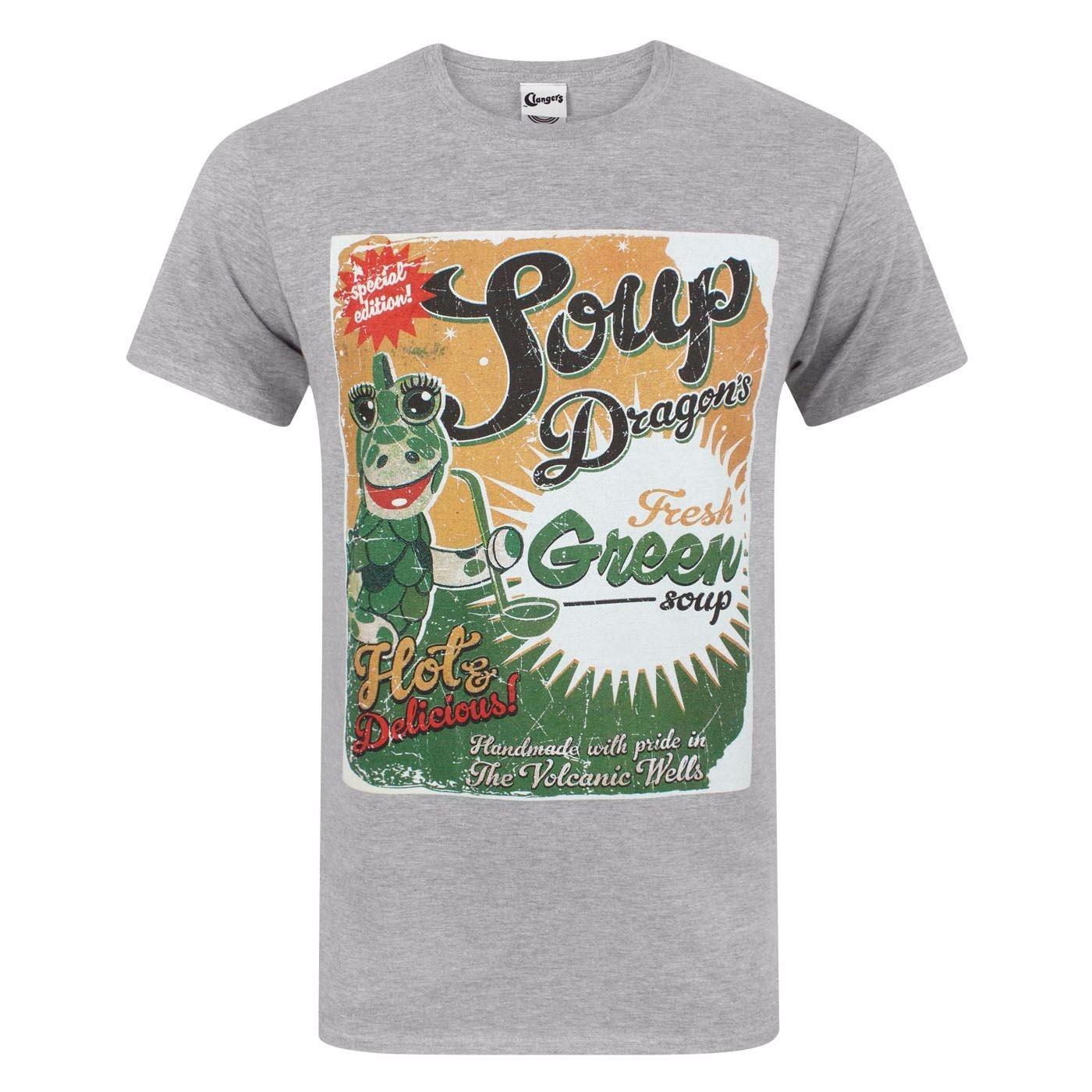 Clangers Herren Soup Dragons Grünes Suppen-T-Shirt S grau von Joom DACH