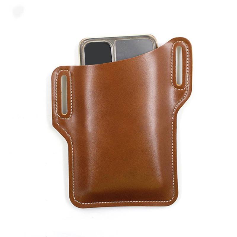 Clip Telefon Holster Gürtel Tasche Geldbörse Reise Wandern Mini Taschen Vintage Pack Handy Tasche Taille Tasche hellbraune von Joom DACH