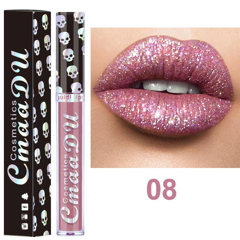 CmaaDu Laser Diamond Dream Lip Gloss Glänzender metallischer Lipgloss-Lippenstift 08 von Joom DACH
