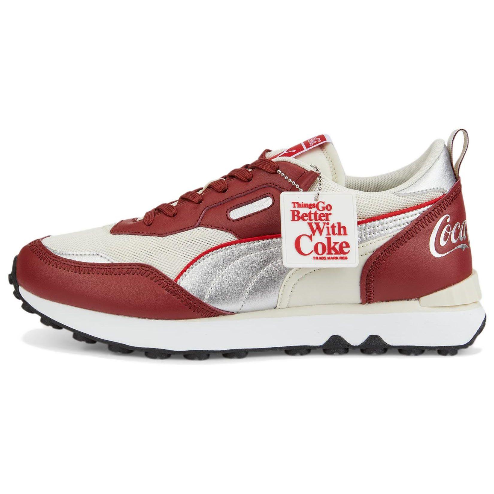 Coca-Cola x Puma Rider FV Intense Red Silver Unisex Sneaker Ivory-Glow 387023-01 35.5 von Joom DACH