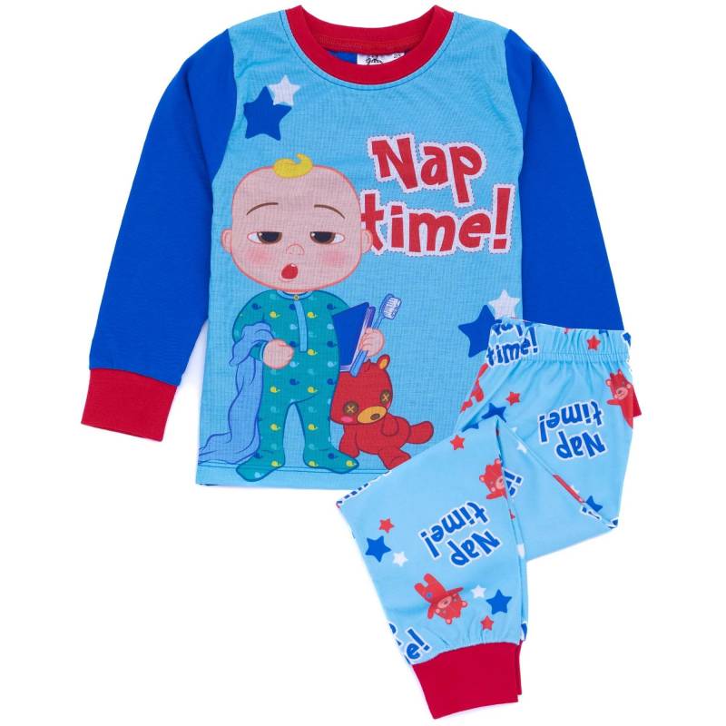 Cocomelon Jungen-Pyjama-Set „Nap Time“ mit langen Ärmeln 3-4 Years blau/rot von Joom DACH