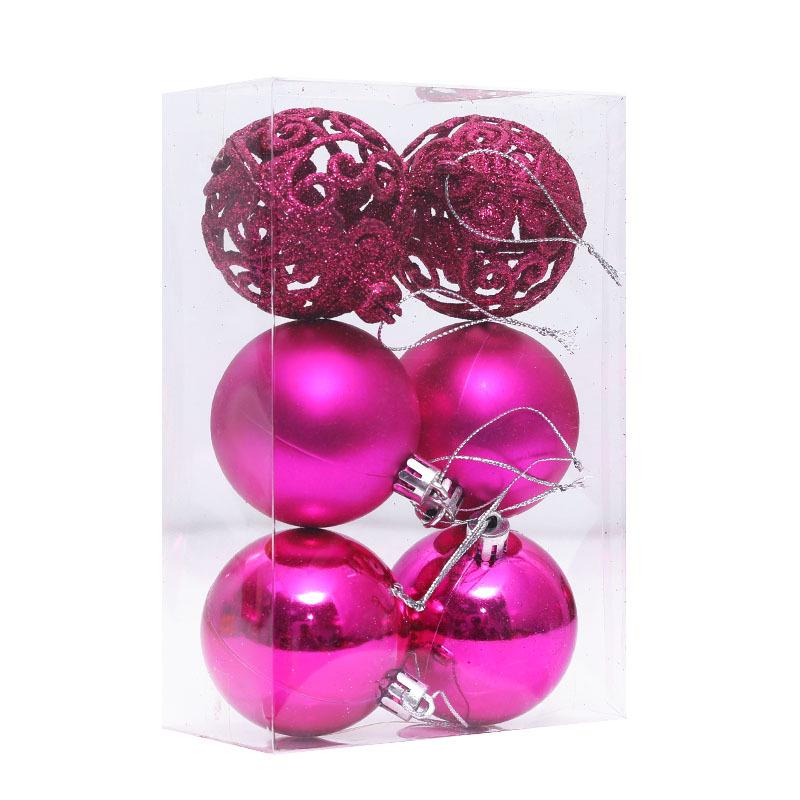 Colorful Electroplated Hollow Christmas Ball Ornaments, 6cm-8cm, for Tree Decoration 6 cm (Hollow) von Joom DACH
