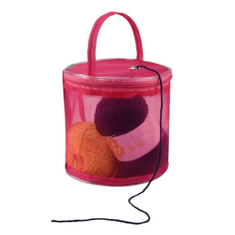 Bunte Netztasche zur Garnaufbewahrung, Netzweberei, runde Taschen, Wollaufbewahrungstasche, Garn-Häkel-Organizer, Strickkörbe, DIY-Zubehör violett von Joom DACH