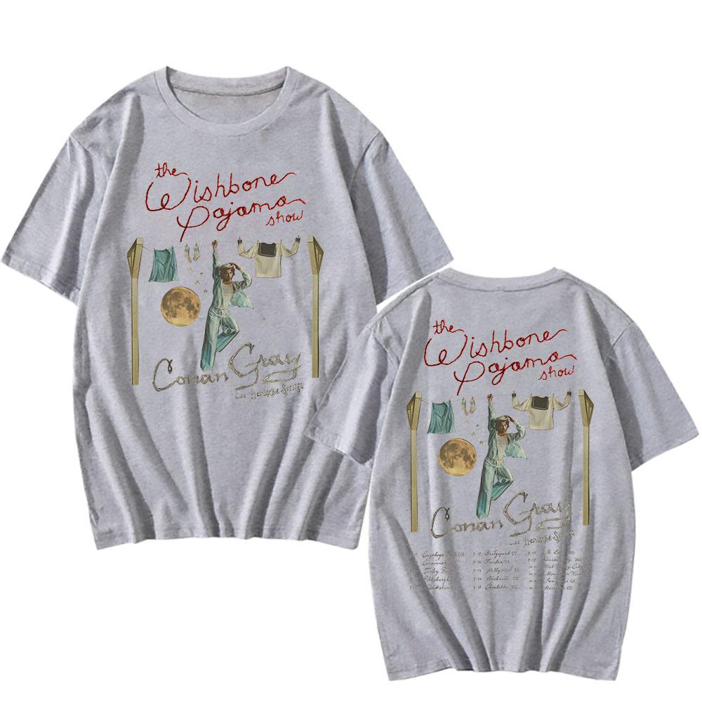Conan Gray The Wishbone Pyjama Show Tour T-Shirt 2025 NEU Albumdruck T-Shirts Baumwolle Sommer Herren Damen T-Shirt Streetwear XXL grau von Joom DACH