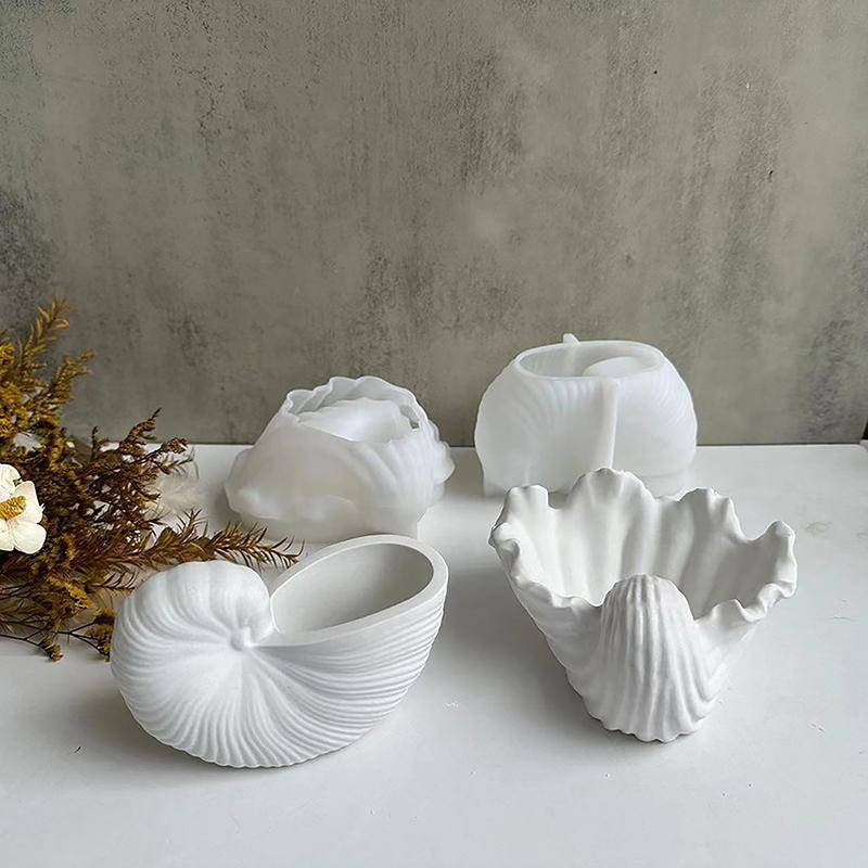 Conch Kerze Glas Silikon Formen DIY handgemachte duftende Wachs Schmuck Aufbewahrungsbox machen Formen Gips Zement Form Home Decor Handwerk 13*7.4*8.1cm von Joom DACH
