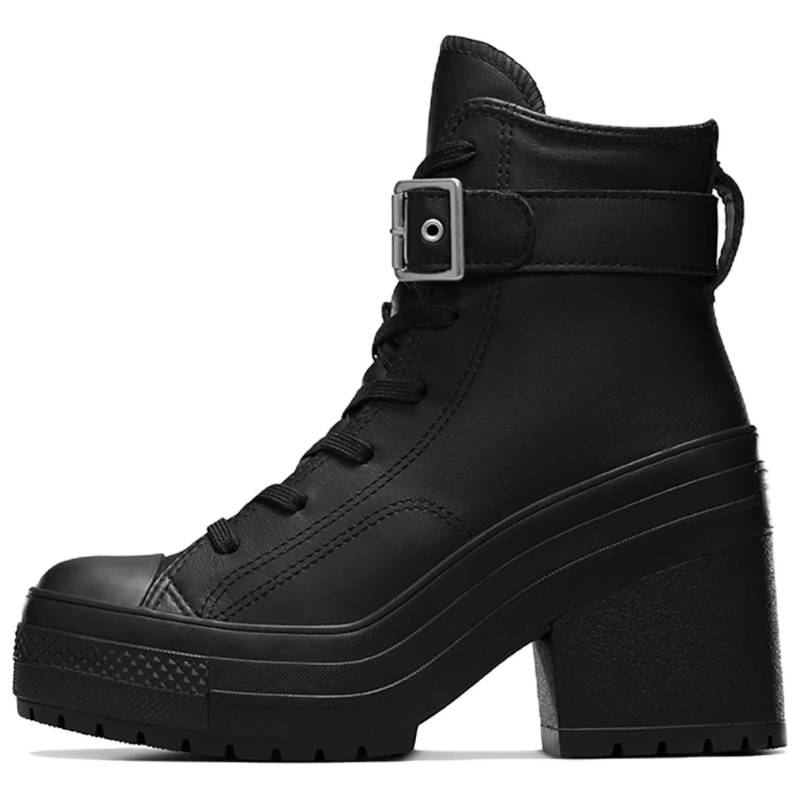 Converse Chuck 70 De Luxe Heel Leder High Schnalle - Triple Black Herren Sneaker A12208C 35 von Joom DACH