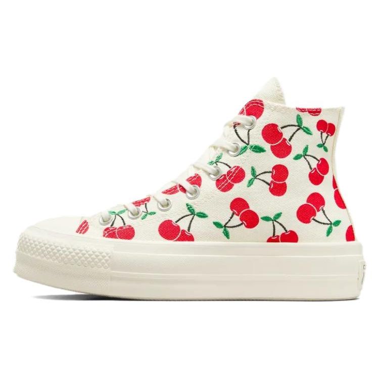 Converse Chuck Taylor All Star Lift Platform High Kirschen Damen Sneaker Creme Reiher Rot A08096C 36.5 von Joom DACH