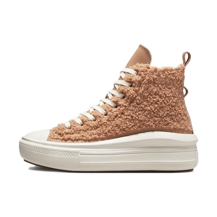 Converse Chuck Taylor All Star Move Platform High Sherpa - Champagne Tan Damen Sneaker Egret A04259C 35 von Joom DACH