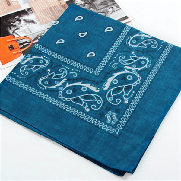 Cool Cotton Lady Men Square Bandana Hiphop Head Wrap Schal Armband 55 x 55 cm blau von Joom DACH