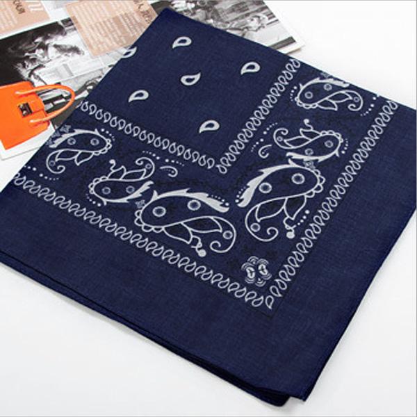 Cool Cotton Lady Men Square Bandana Hiphop Head Wrap Schal Armband 55 x 55 cm navy blau von Joom DACH