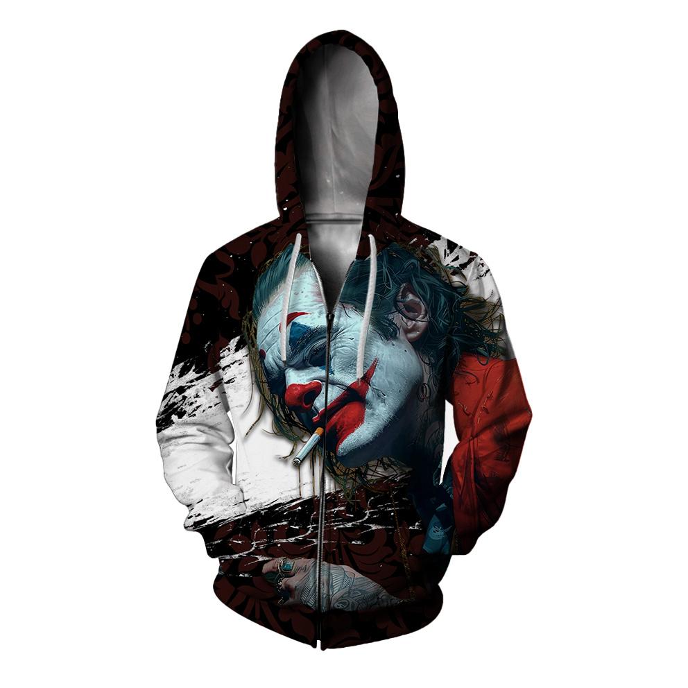 Coole Offizielle-Website Clown Mann Zip-Up Hoodies 3D Digitaldruck Neu in Hoodies & Sweatshirts Exquisites Design Herrenbekleidung 4XL von Joom DACH