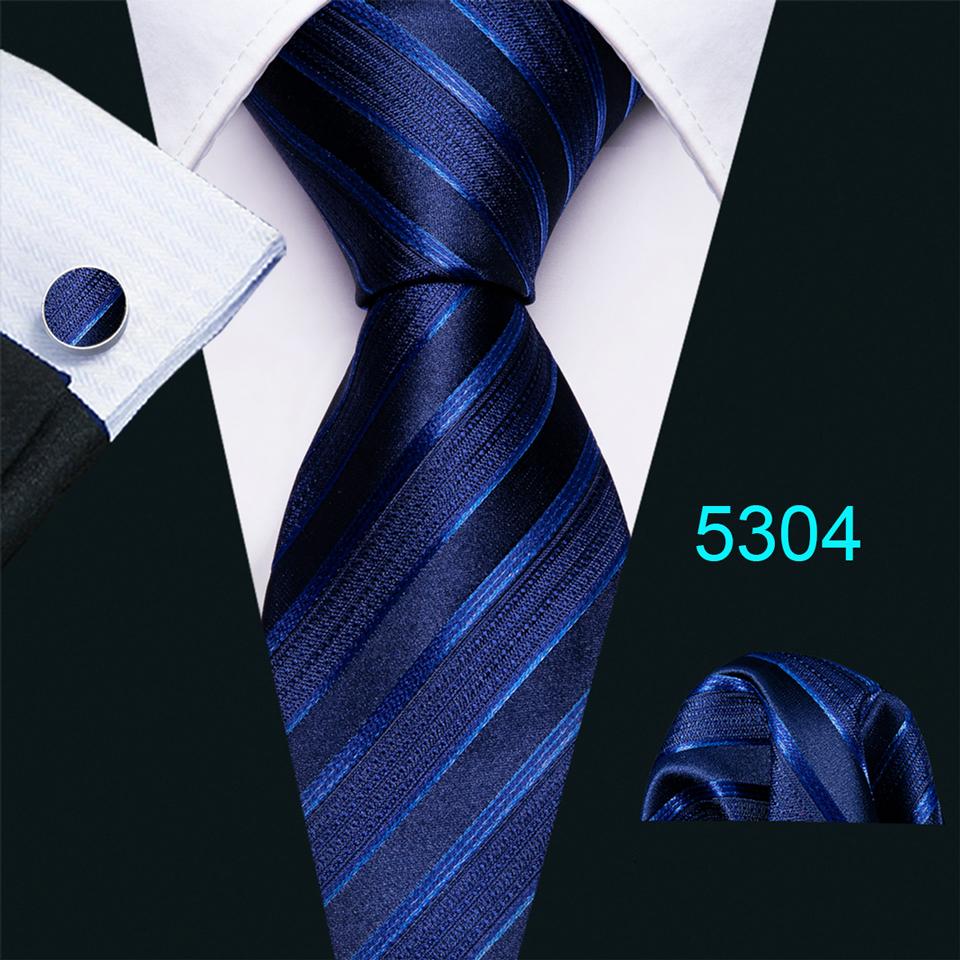 Coole gestreifte Krawatten für Herren, 10 Stile, Blau, Lila, Rot, Krawatte, Einstecktuch, Manschettenknöpfe, Set, Hochzeit, Verabredung, Party N-5304 von Joom DACH