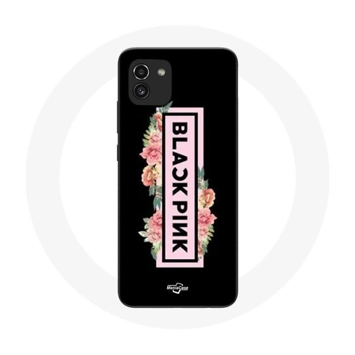 Coque pour Samsung Galaxy A03 Blackpink Groupe de K-pop Logo Noir Rose Fond Noir schwarz von Joom DACH