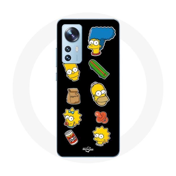 Hülle für Xiaomi Mi 12 / 12X Die Simpsons Aufkleber schwarzer Hintergrund von Joom DACH