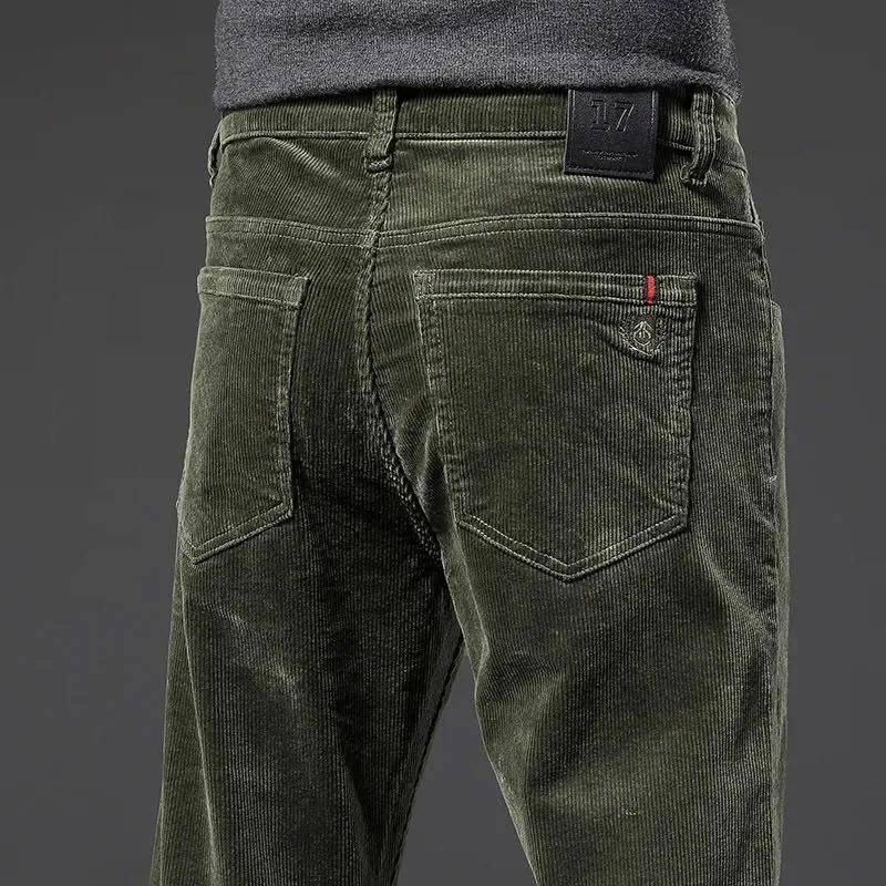 Cordhosen Herren Mittleren Alters High-End Locker Gerade Übergröße Lässige Herrenhosen Herbst Business Lange Hosen Herren 34 dunkelgrüne von Joom DACH