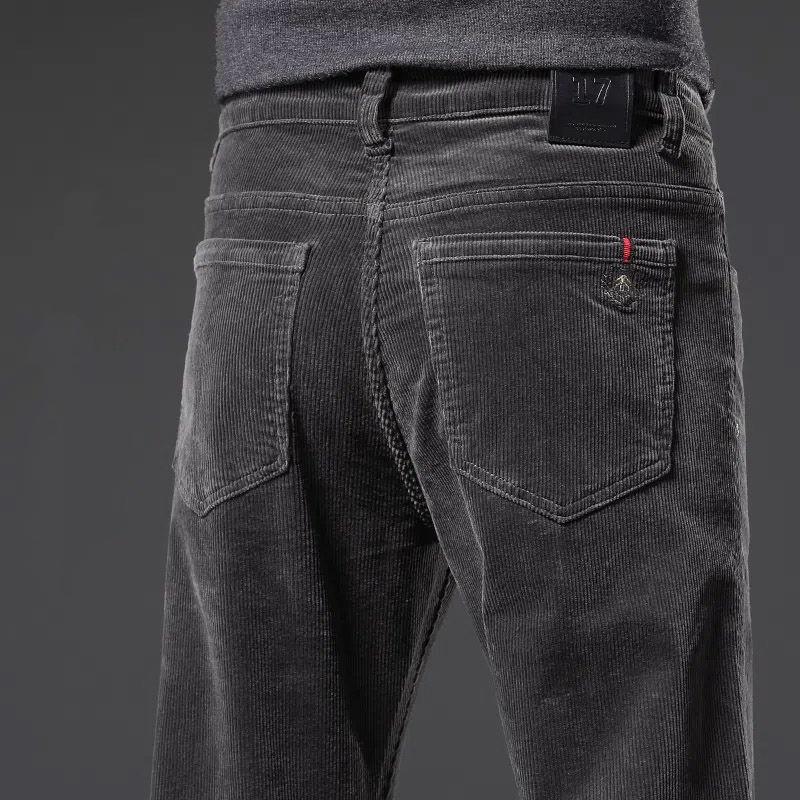 Cordhosen Herren Mittleren Alters High-End Locker Gerade Übergröße Lässige Herrenhosen Herbst Business Lange Hosen Herren 36 grau von Joom DACH