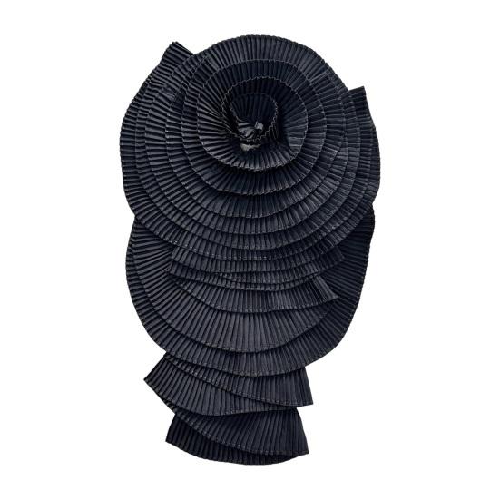 Corsage 3D-Blumenapplikation, mehrlagig, plissiert, für Pullover, Kleid, Bluse, Dekor, DIY, Nähen, Aufnäher, Kleidungszubehör, Hochzeitsfeier, Kleidungsschmuck schwarz von Joom DACH